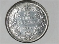 1927 (vf 30) Canadian Silver .25
