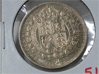1887 (unc) British Silver Half Crown