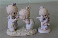 2 Precious Moments Figurines, One Signed Tallest 6