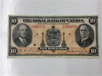 1935 Royal Bank Of Canada (ef) 10 Dollar Bill