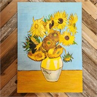 Van Gogh Sunflowers Oil Canvas 28x20