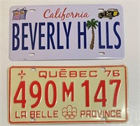 Plaque Olympique 76 Très propre+ Beverly Hills