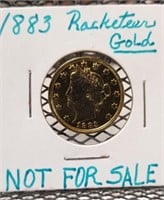 Gold Plated 1883 V Nickel