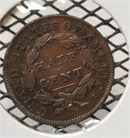 1832 Half Cent Piece