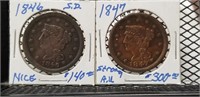 1846 & 1847 Large Cents