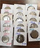 Lot of  Carded V Nickels, see photo