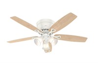 52" Low Profile Fresh White Ceiling Fan w/ LED