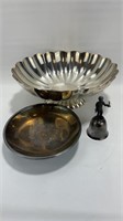 Silverplated Reed&Barton bowl & Danbury mini bell