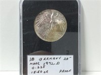 1972-d Germany 10 Mark Proof 0.625 15.50gr