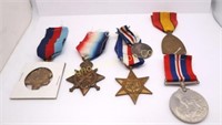 Vtg Medal Collection 6pc lot