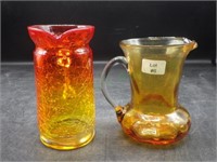 Small glass pitchers.