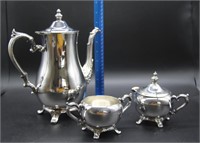 International Silver Coffee Pot Sugar & Creamer