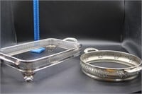 2 Silver plate Dish holders