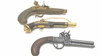 3 Decorative Flintlock Pistol