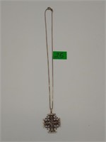 Sterling silver JERUSALEM pendant necklace  7.3 gm