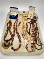 Breaded necklaces costume jewelry lot