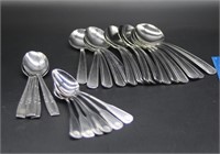 10 demitasse spoons and 17 soup spoons