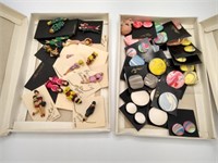 2 Boxes retro clip on earrings