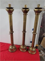funeral candle holders brass