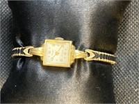 Rado 14K .585 Vintage Gold Case Watch w/ Rubies