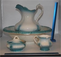 Antique Simi Porcelain 1818 Bowl, Pitcher & 2