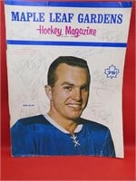 1968 Signed Maple Leaf Gardens Hockey Program OLD