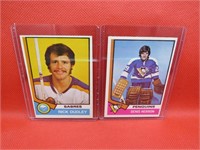 1974-75 OPC Lot 2 RC Hockey Cards Dudley Heron