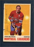 SIGNED Jean Beliveau 1970-71 O-Pee-Chee #55 Card