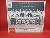 1980-81 Kitchener Rangers Signed Promo Photo Card