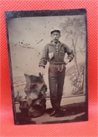 1800's Baseball Player Tintype Photograph OLD