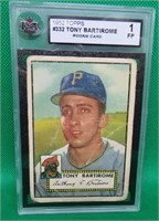 Tony Bartirome KSA 1.0 1952 Topps #332 Rookie Card
