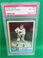 Barclay Plager PSA 8.0 1974 Topps # 87 - Blues