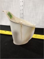 Pottery Calla Lily Pieces (2) Signed