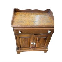 Antiqued Pine Old Tavern Nightstand One Drawer