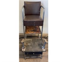Antique shoe shine chair
