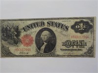 1917 Lg. $1.00 Bill Red Elliot & Burke