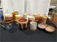 Pottery Unique Mugs, Double Dish