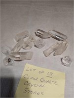 13 x Clear Quartz Crystals