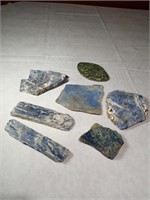 7 Various Blue Stones 3-4"
