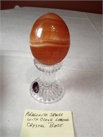 3" Aragonite Egg w/Crystal Base