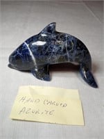 5" Azurite Carved Dolphin