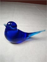 5" Cobalt Glass Bird