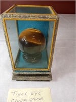 2" Tiger Eye Sphere in Glass Case