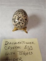 2" Dalmation Rock Egg w/Base