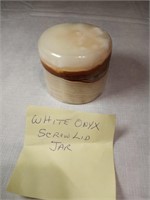 3" White Onyx Cream Jar