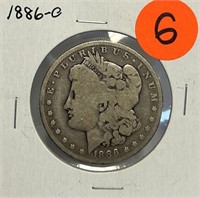 1886-O MORGAN SILVER DOLLAR
