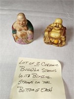 1 Resin, 1 Ceramic Mini- Buddhas