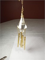 9" Crystal and Brass Windchime