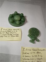 Two Jade Sphere Displays, 1.5 and 3"