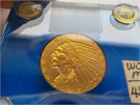 GOLD $ 5.00 1915 Indian Head